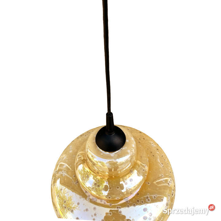 Szklana opalizująca lampa wisząca Narva Leuchen