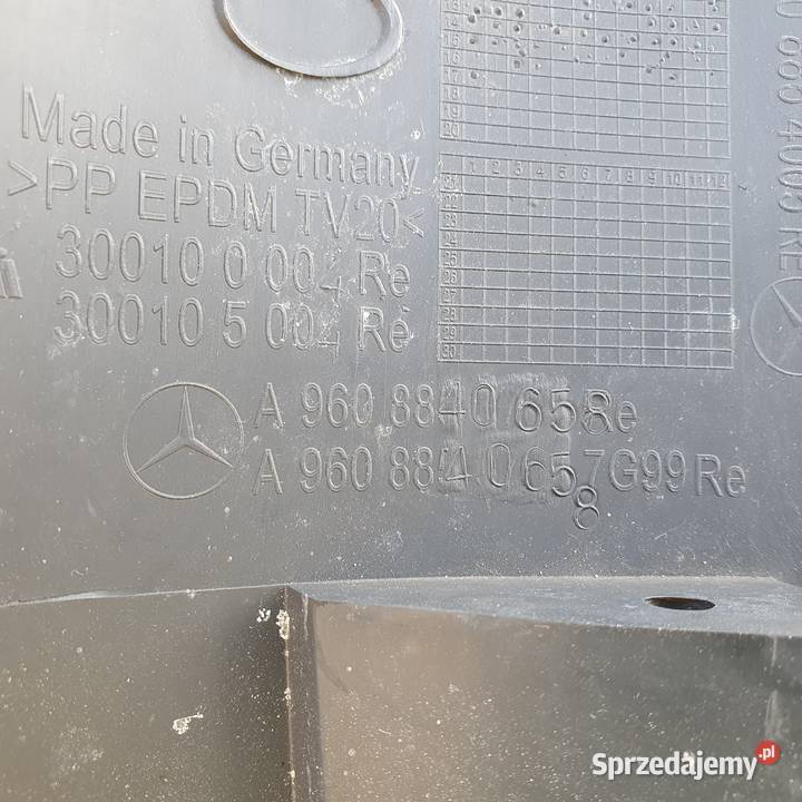 MERCEDES ACTROS MP4 spoiler owiewka reflektora listwy na zderzak Bieleń