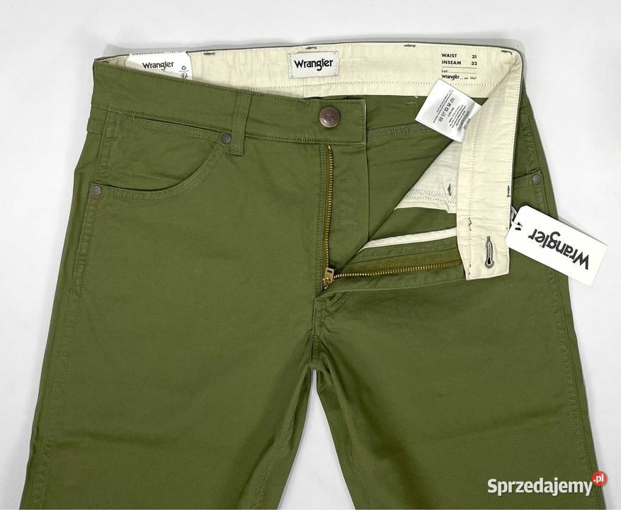 Spodnie męskie Wrangler Greensboro 803 Olive W31 Gdańsk