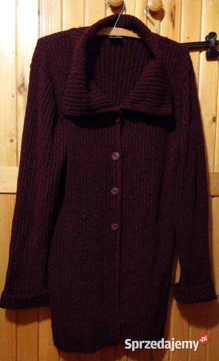 Sweter narzuta ciemny bordowy BekR M L XL 38 40 Swetry i golfy Warszawa