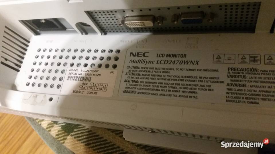 Monitor NEC Multisync LCD2470WNX
