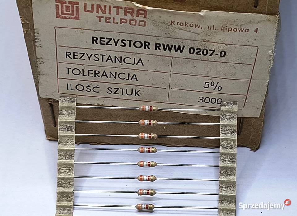 Rezystor 39k 0125W RWW 0207 Unitra TELPOD pomorskie Gdańsk