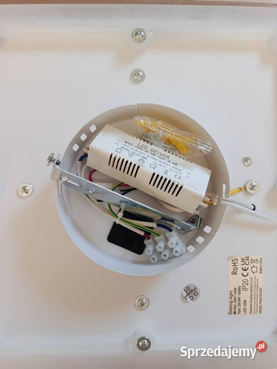 Nowy plafon led Comely 30W czarno biała lampa Ligota Bialska