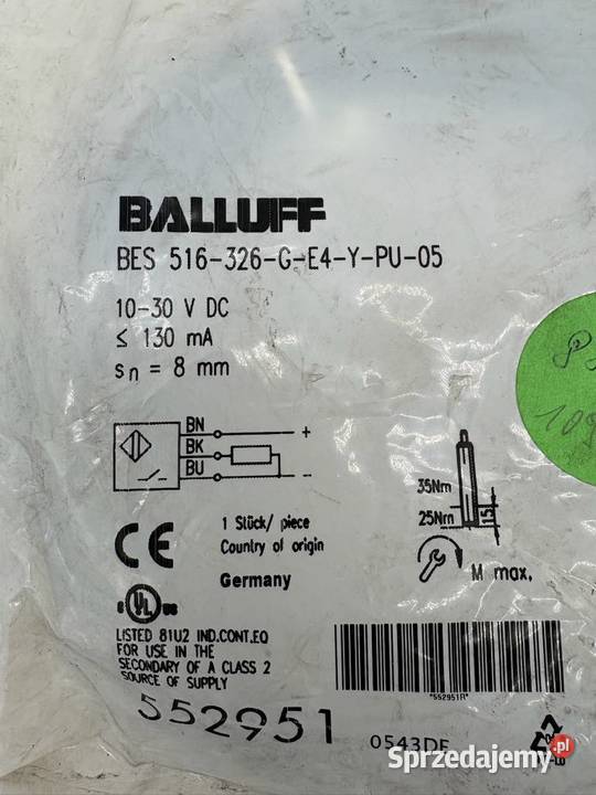 Balluff BES 516326GE4YPU05 Czujnik indukcyjny