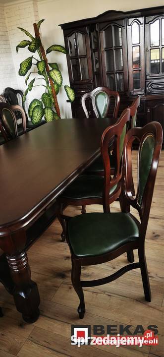 Zestaw Salon Witryna 180 Stół S23 Dąb Krzeseła Rzeszów