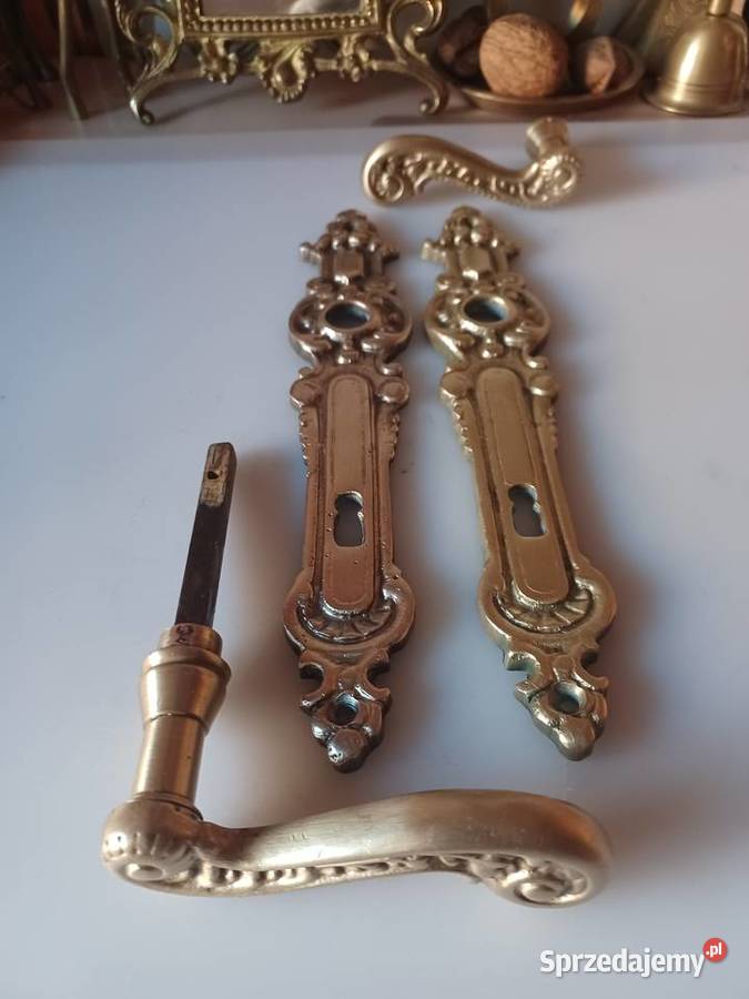 Piękne stare mosiężne szyldy I klamki Poznań