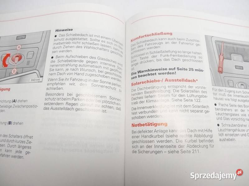 AUDI A8 D2 ETUI FUTERAŁ INSTRUKCJA OBSŁUGI Przemęt