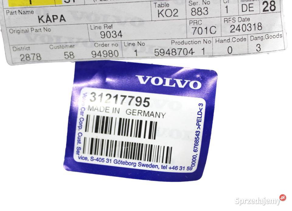 VOLVO C30 C70 S40 V50 prawa obudowa lusterka Gadgety motoryzacyjne Bielany Wrocławskie