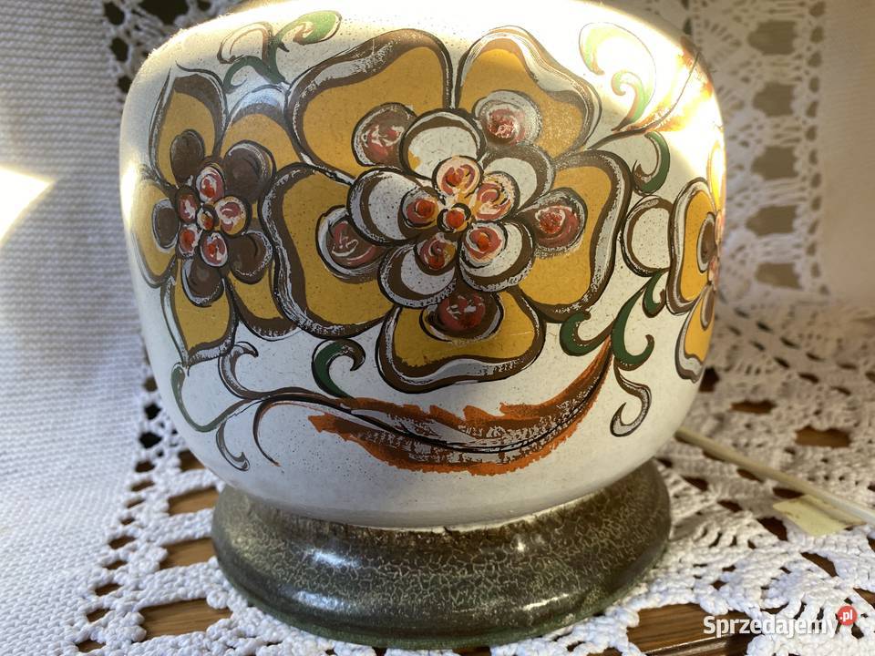 Majolika piękna lampa z ceramiki recznie Bystrzyca Kłodzka