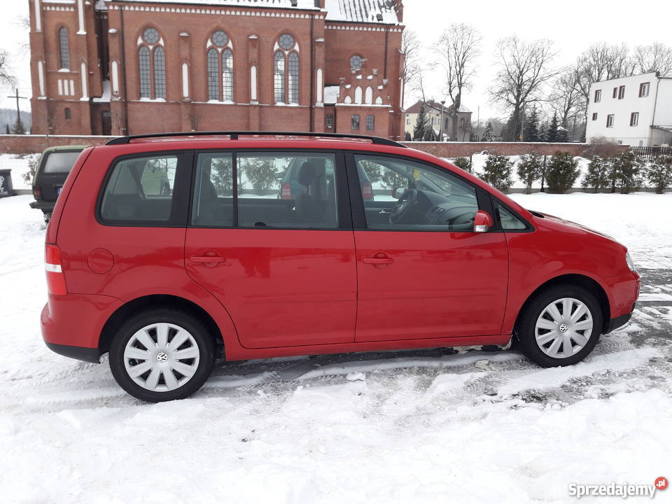 VW Touran BENZYNA 16 MPI 102 7 OSOBOWY czerwony podlaskie