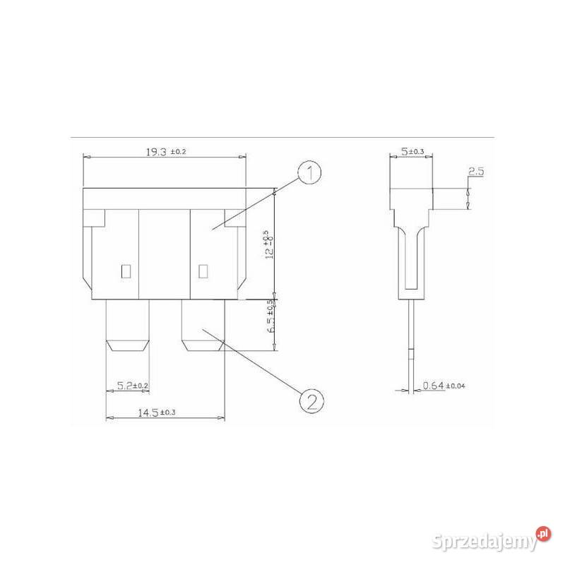 Bezpiecznik 15A niebieski 03876 małopolskie Kamionna sprzedam