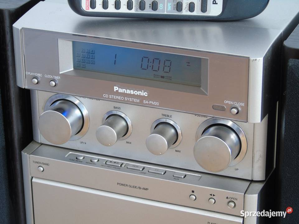 Wieża Panasonic SAPM20 pilot kolumny CD AUX Jasło