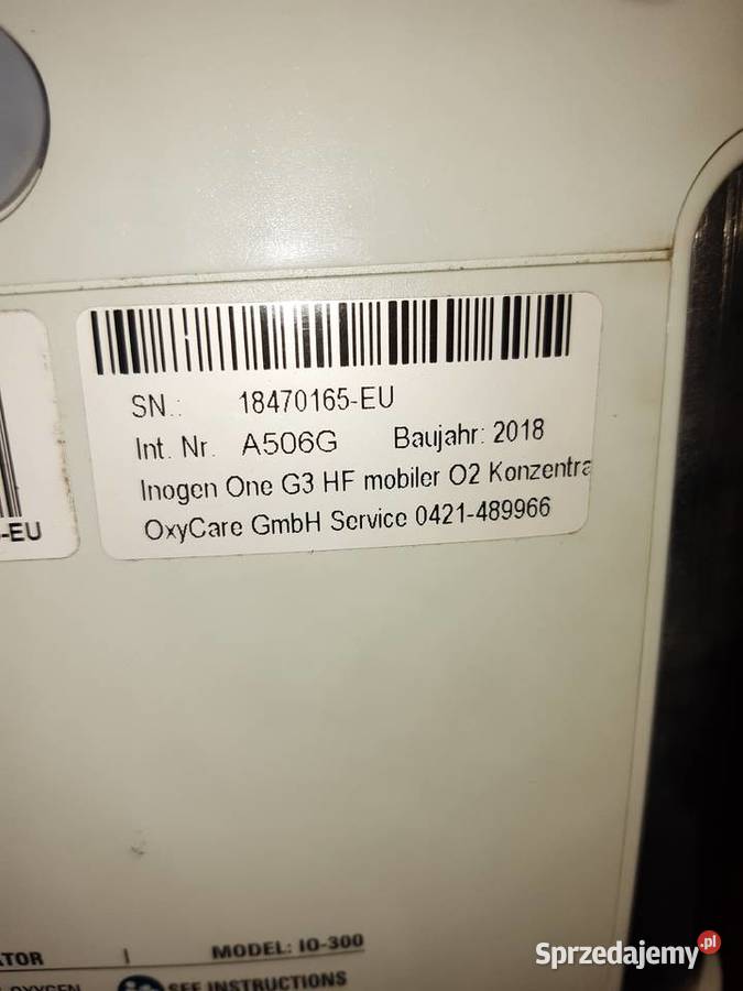 Koncentrator tlenu INO GEN ONE G3 Konstancin-Jeziorna