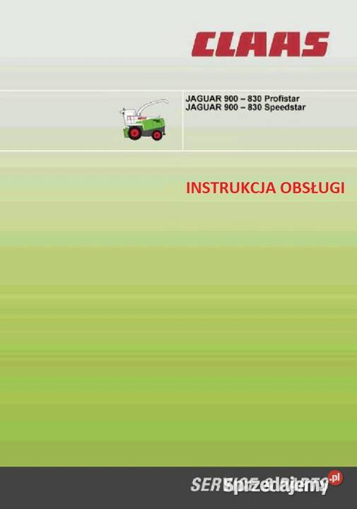 Claas Jaguar 900 890 870 850 830 naprawa obsługa