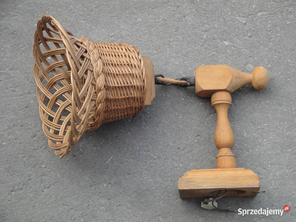 lampa kinkiet drewniany wiklina odcienie brązowego Kraków