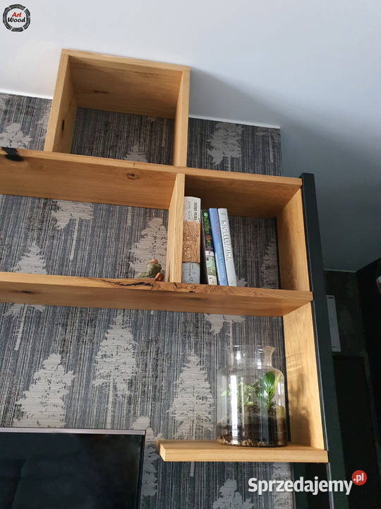 Regał drewniany zabudowa TV regał dębowy 270cm Nowy Sącz sprzedam