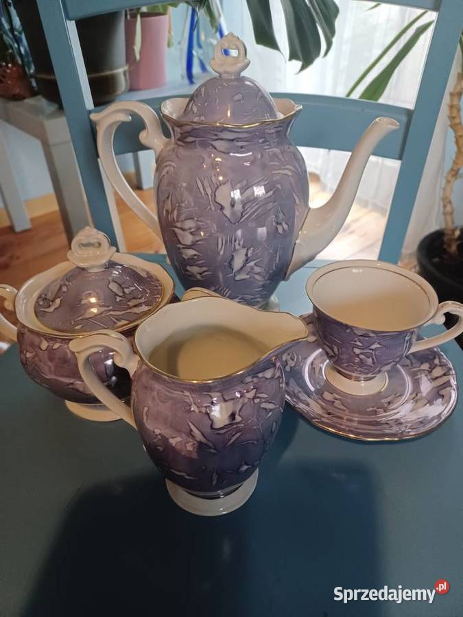 Serwis Chodzież Marmurek stan witrynowy Porcelana i szkło łódzkie Łódź