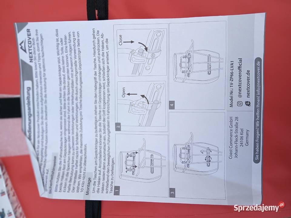Nowe sakwy rowerowe boczne Wąsosz