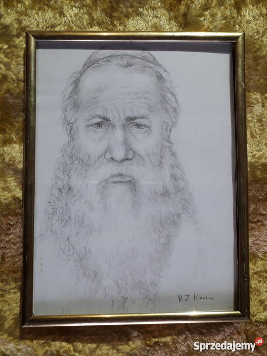 Portret żyda wykonany ołówkiem.