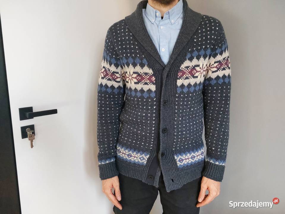 wełniany sweter rozpinany męski Tommy Hilfiger Rozpinane Moda i Styl Poznań