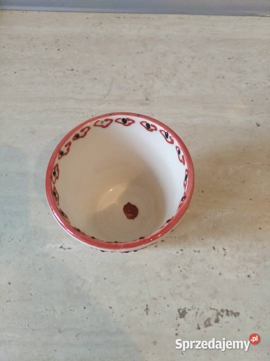 Nowy zdobiony kubek turecki Porcelana i szkło Miechów