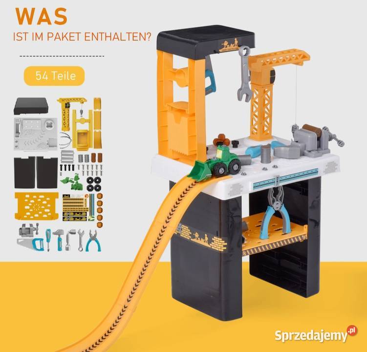 Stół warsztatowy dzieci z akcesoriami Brzesko