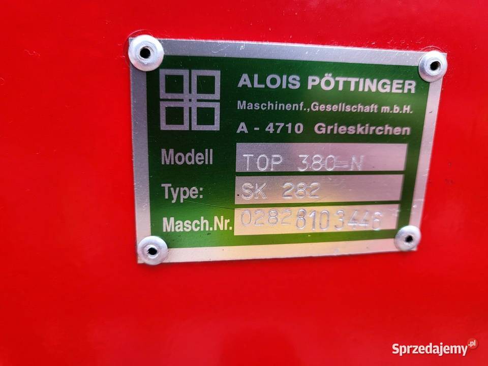 Zgrabiarka Grabiarka Pottinger TOP 380 N NOWA Mszana Dolna