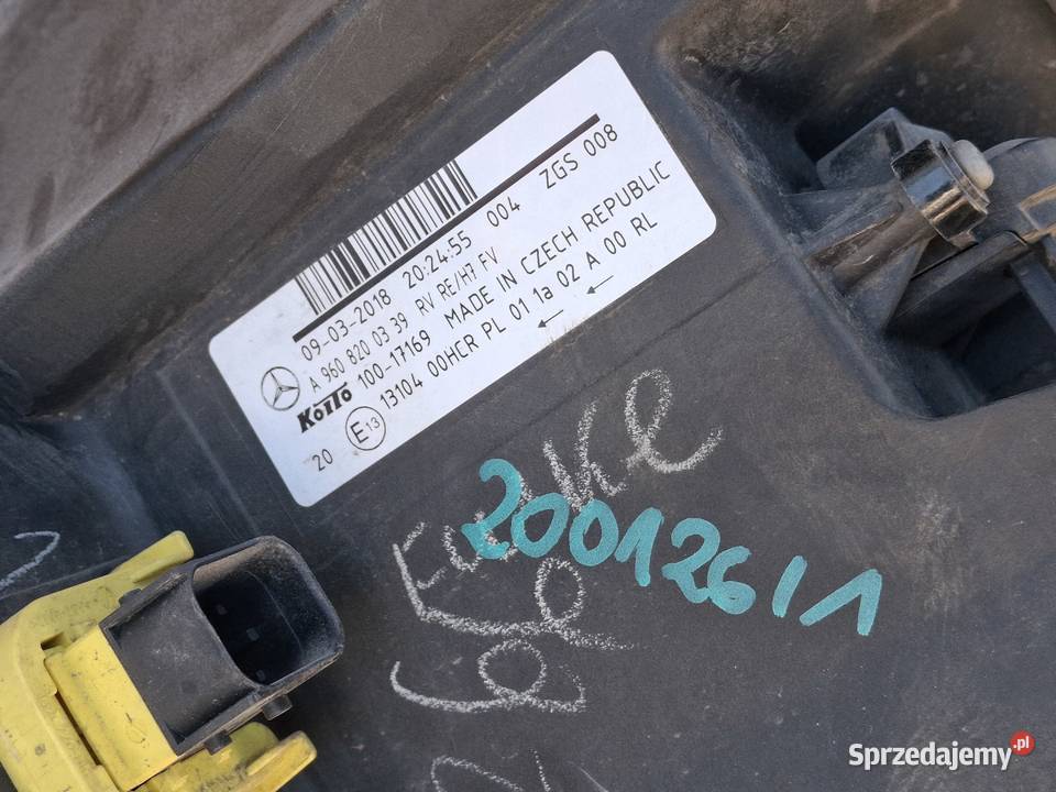 MERCEDES ACTROS MP4 REFLEKTOR PRAWY LAMPA PRAWA lubuskie Bieleń