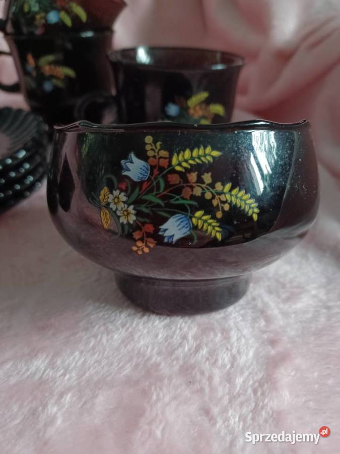 Filiżanki PRL spodeczki cukiernica 6 Łódź