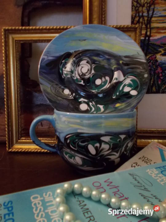 Artystyczny Duży Kubek Lata 90 Morskie