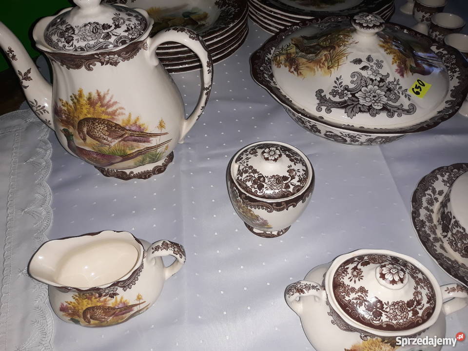 Zestaw obiadowy z motywem mysliwskim