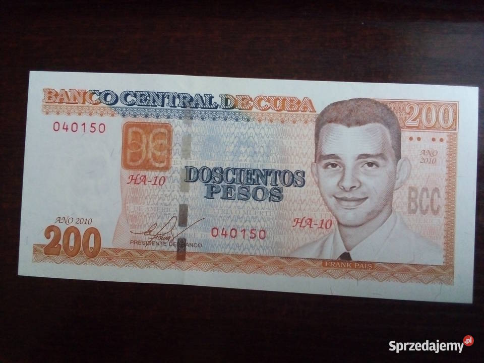 Banknot 200 pesos Kuba Płońsk