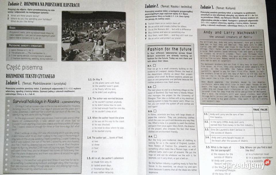 Opportunities Elementary Zadania maturalne H Rok wydania 2003 Chełm