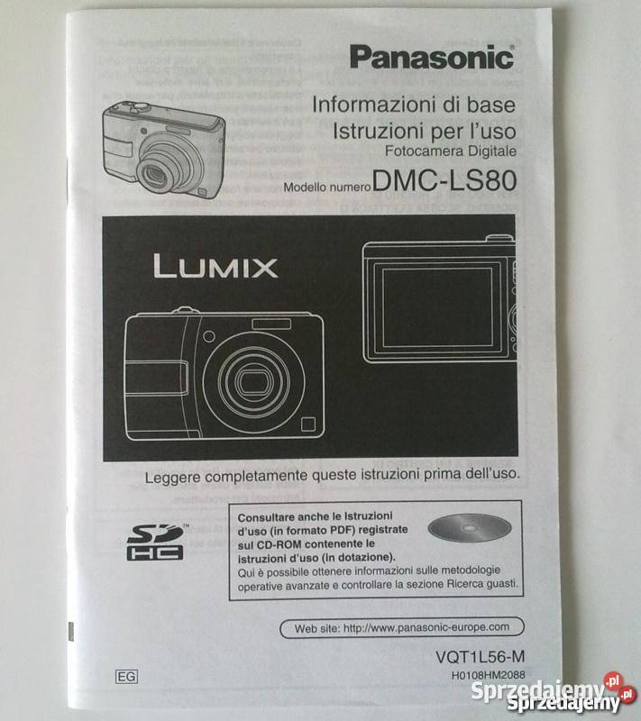 INSTRUKCJA OBSŁUGI PANASONIC LS80 LUMIX DUT ITA mazowieckie Radom