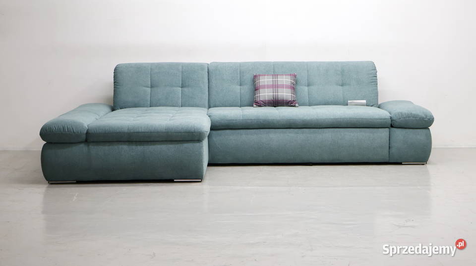 TJX Narożnik z funkcją spania morski kolor Poznań