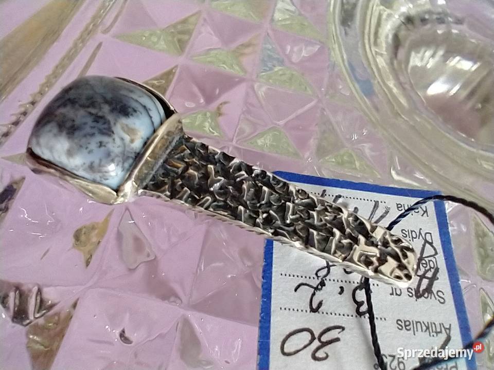 Wisior srebro 925 naturalny kamień jaspis łódzkie Łódź sprzedam