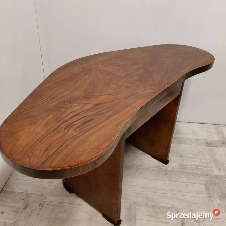Biurko bumerang art deco design orzech lata 50te Radomsko