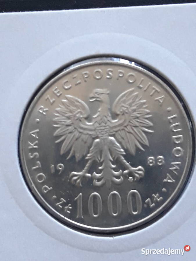 1000 Papież Jan Paweł II 1983 r 2 Mennicze wielkopolskie Konin sprzedam