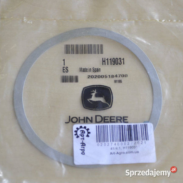 H119031 Uszczelka TK050 mm 0020 STALOWA John Do kombajnów