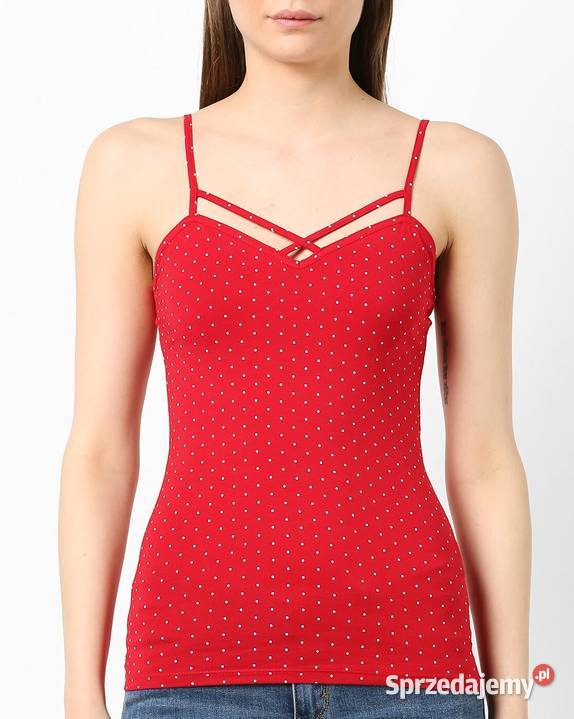 czerwony top koszulka bluzka Tally Weijl xxs 32 czerwony Toruń