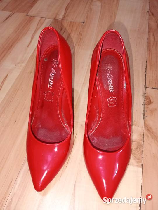 buty damskie 37 szpilki na obcasie 10 czerwone zachodniopomorskie Szczecin sprzedam