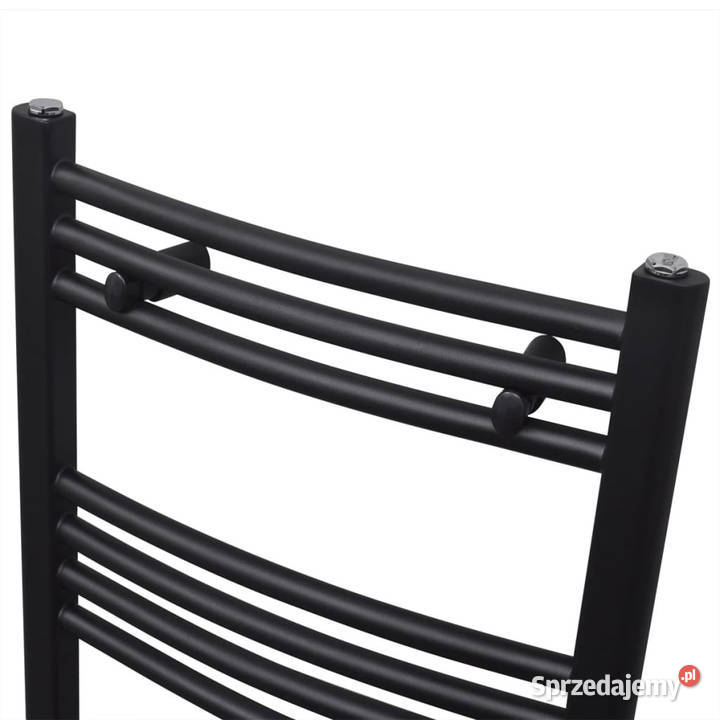 Grzejnik łazienkowy wygięty 500 x 764 mm czarny Warszawa