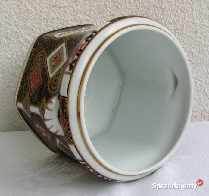 Sześciokątna porcelanowa osłonka doniczka Imari zachodniopomorskie Koszalin