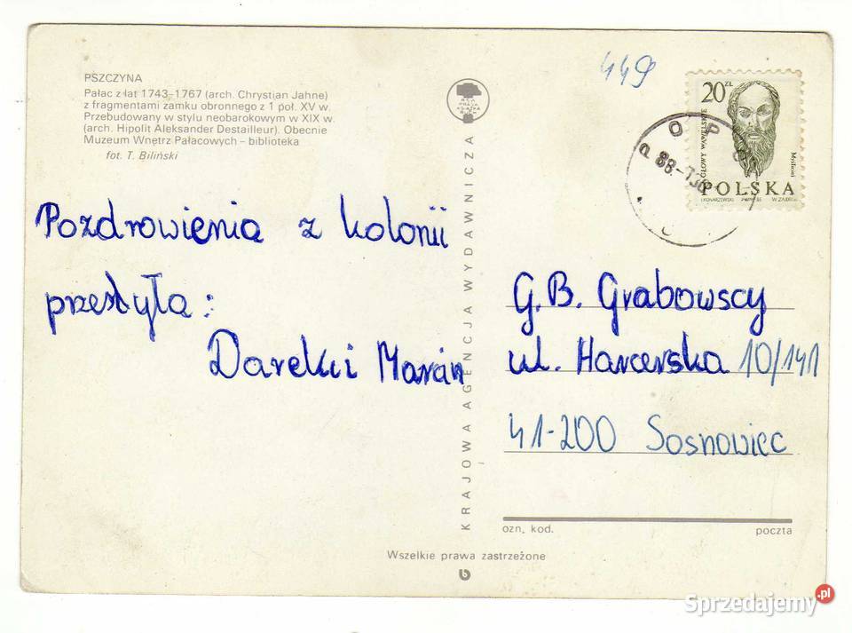 PSZCZYNA BIBLIOTEKA Krynki sprzedam