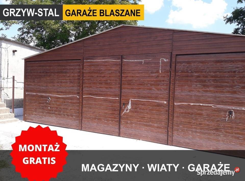 Garaż Blaszany Dwuspadowy Magazyn Gospodarczy Ziębice