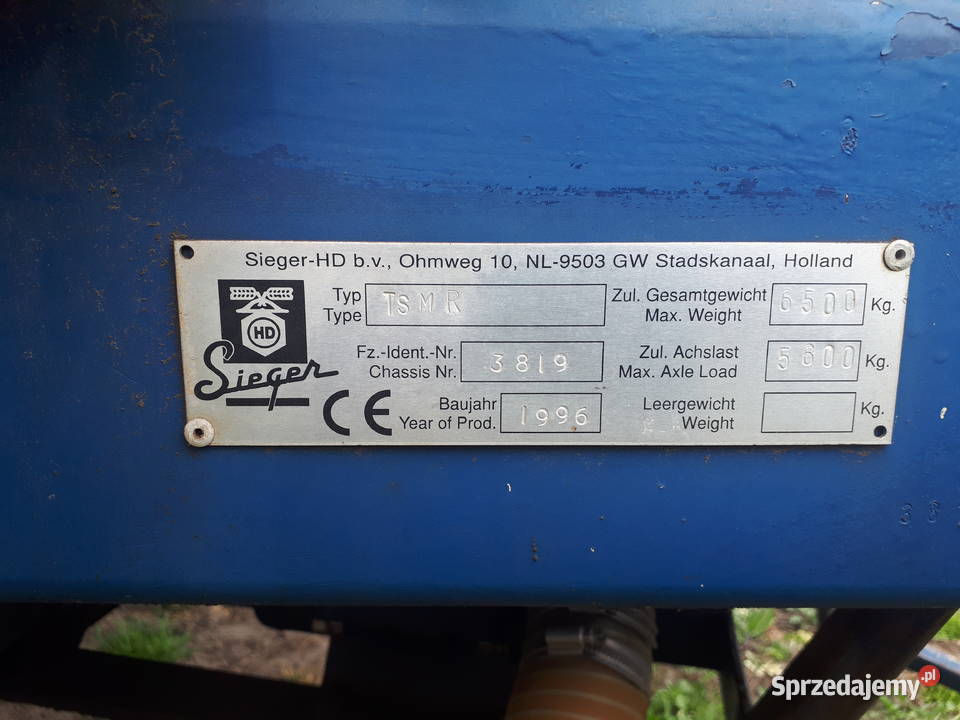Opryskiwacz 3700 l Sieger Siniarzewo