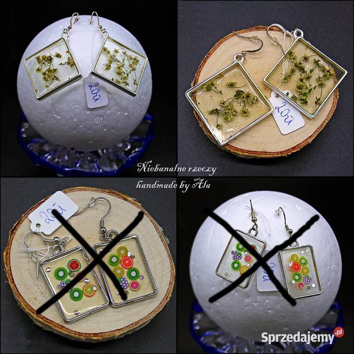 Kolczyki z żywicy Kutno