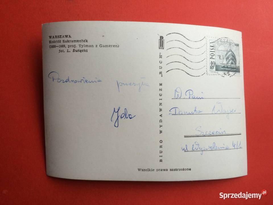 2312 Widokówka Warszawa Szczecin