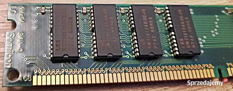 Pamięć pamięci RAM 256 MB 4M x 64 LG Semicon wielkopolskie Ostrów Wielkopolski