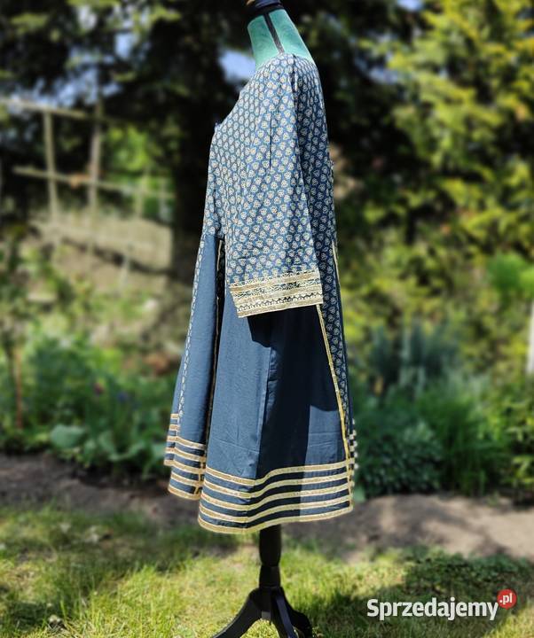 Orientalna tunika boho bawełna złote detale 5XL Szczecin